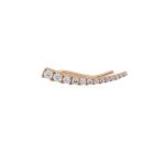 Diamond mono earring in gold