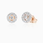 Diamond studs in gold