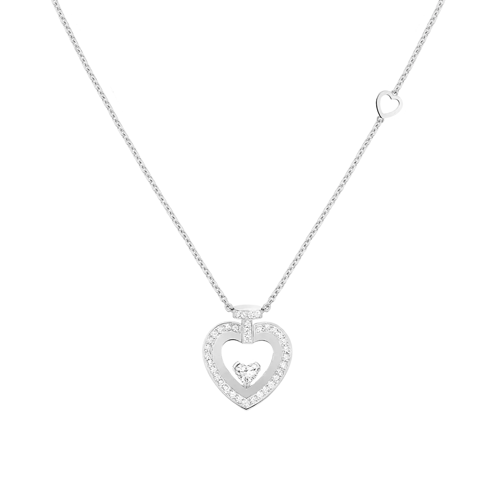 Fred Pretty Woman balto aukso pakabukas su deimantu ir 42 cm ilgio grandinėle