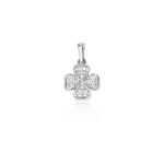 Diamond pendant in gold – clover