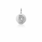 Diamond pendant in gold, letter D