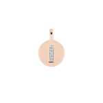 Diamond pendant in gold, letter I