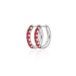 Ruby hoops in gold