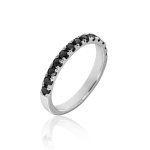 Black diamond ring in gold