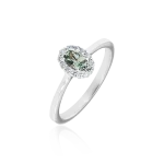 Unheated sapphire and diamond ring in gold