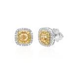 Diamond studs in gold