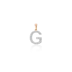 Diamond pendant in gold, letter G