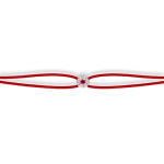 Red string bracelet with ruby and diamonds