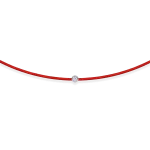 Red string bracelet with 0,03 ct diamond