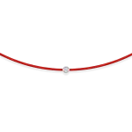 Red string bracelet with 0,04 ct diamond
