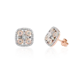 Diamond studs in gold