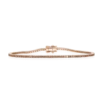 Cognac diamond tennis bracelet in gold