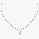 MESSIKA diamond and beige cord necklace Care(s)