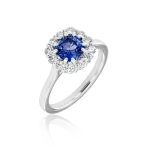 Sapphire and diamond ring in gold