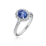 Sapphire and diamond ring in gold