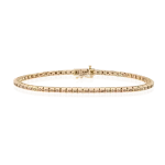 Cognac diamond tennis bracelet in gold