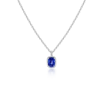 Sapphire and diamond necklace in gold