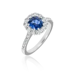 Sapphire and diamond ring in gold