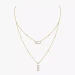Messika diamond necklace in gold Move Uno