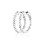 Diamond hoops in gold