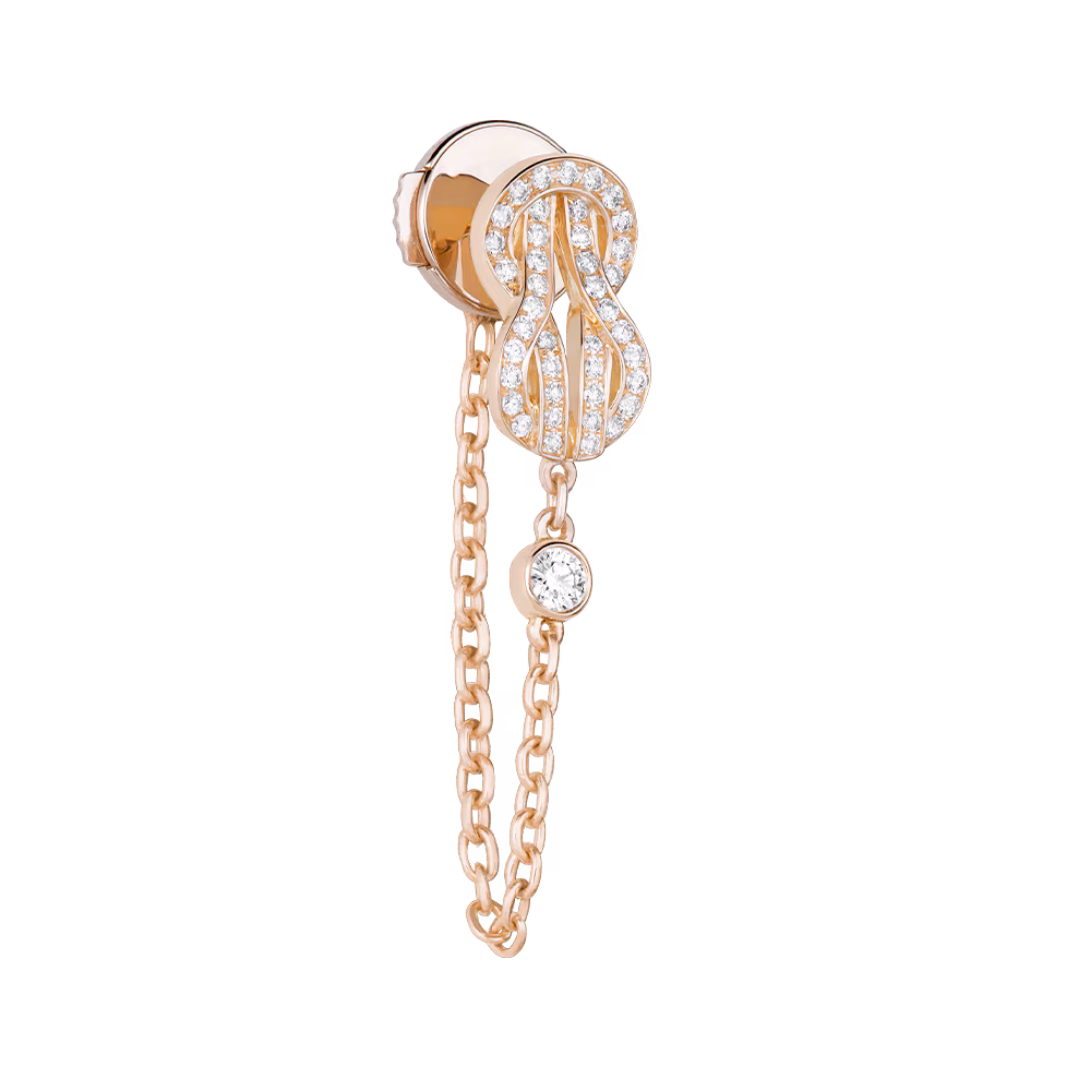 Fred diamond earring in gold Chance Infinie