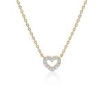 Diamond necklace in gold – heart