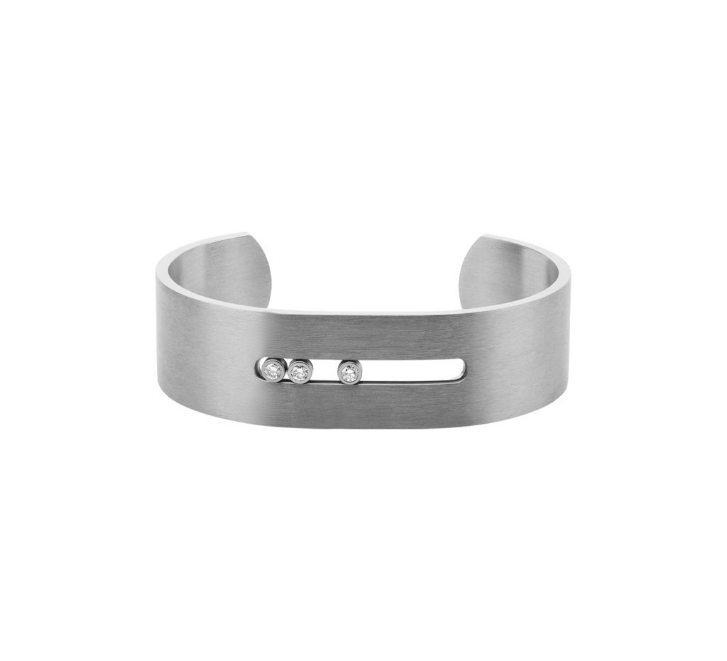 Messika Move Titanium bangle plati apyrankė su deimantais