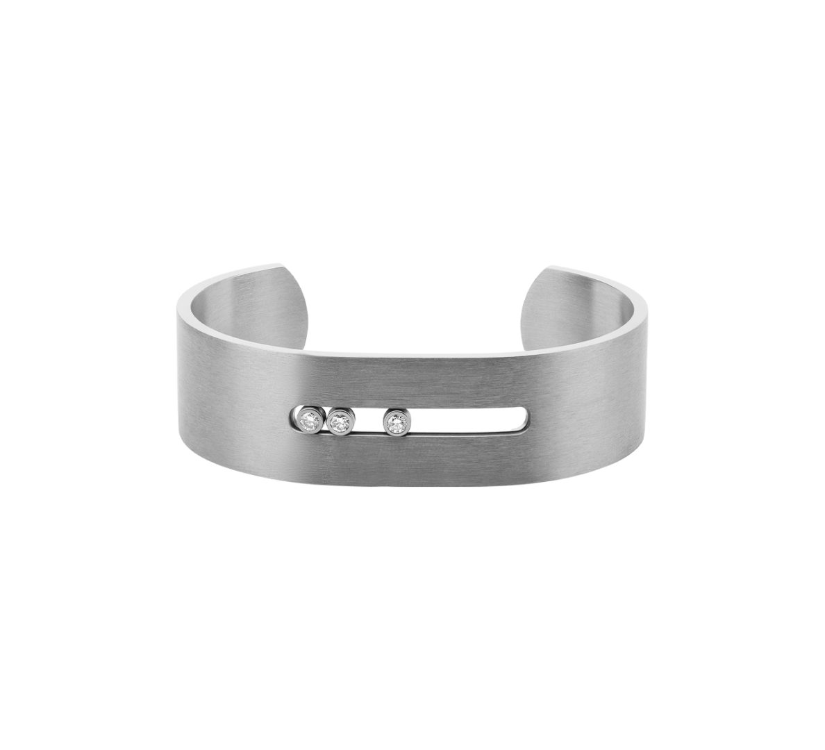 Messika Move Titanium bangle plati apyrankė su deimantais