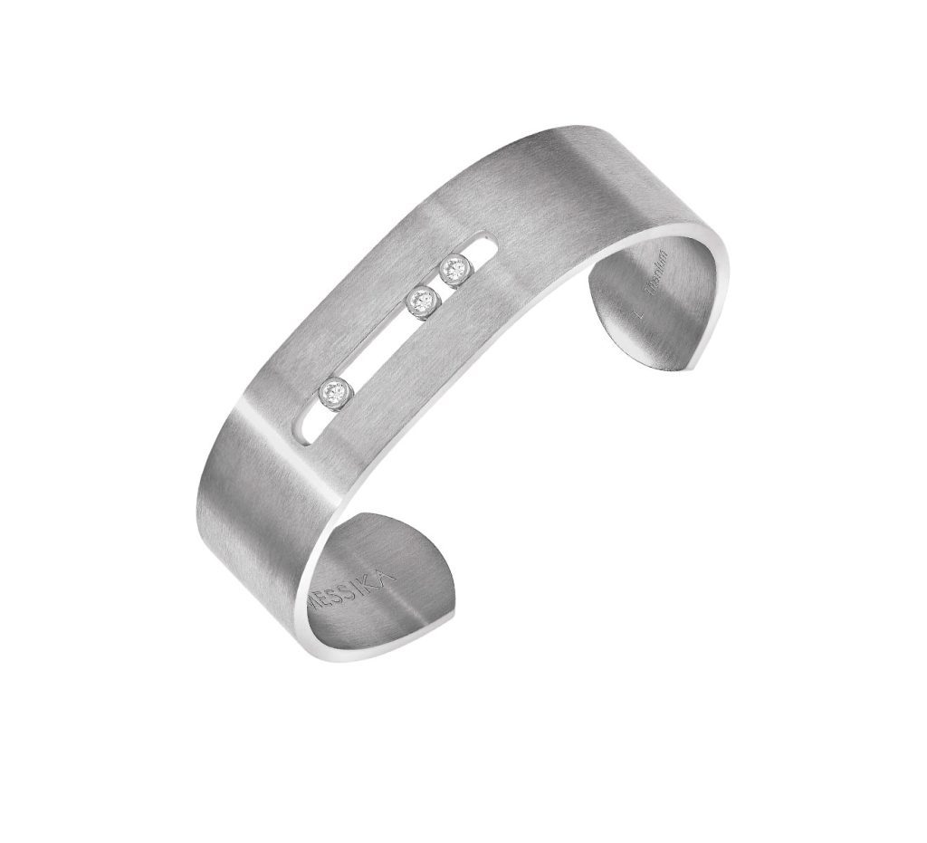 Messika Move Titanium bangle plati apyrankė su deimantais
