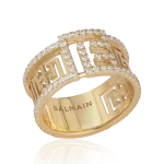 BALMAIN diamond ring in gold Labyrinth