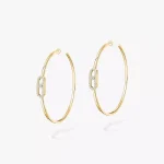 MESSIKA diamond hoops in gold Move Uno Large