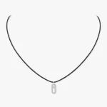 MESSIKA black cord diamond necklace in gold Care(s)
