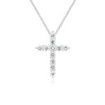 Diamond cross necklace in gold
