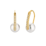 YANA NESPER pearl and diamond earrings in gold