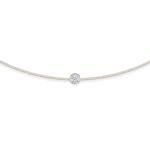 Nude string bracelet with 0,11 ct diamond