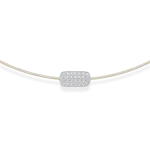 Smėlio spalvos siūlo apyrankė su auksu ir 0,12 ct deimantais