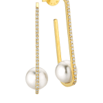 YANA NESPER pearl and diamond earrings in gold