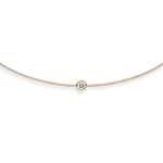 Nude string bracelet with 0,06 ct diamond