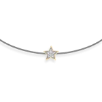 Grey string bracelet with diamond star
