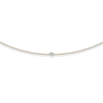 Nude string bracelet with 0,01 ct diamond