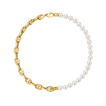 YANA NESPER pearl necklace in gold 3 in 1 NAUTICO