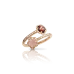 PASQUALE BRUNI chalcedony, garnet and diamond ring in gold FIGLIA DEI FIORI