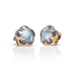 PASQUALE BRUNI onyx, moonstone and diamond studs in gold PETIT JOLI LUNAIRE