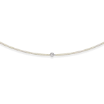 Nude string bracelet with 0,02 ct diamond