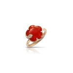 PASQUALE BRUNI carnelian and diamond ring in gold PETIT JOLI