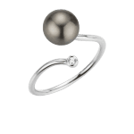 YANA NESPER golden ring with Tahiti pearl and diamond NEXXT