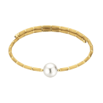 YANA NESPER magnetic golden bracelet with a pearl SILK MAGNET