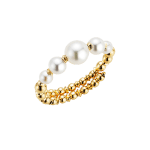 YANA NESPER adjustable golden ring with pearls CHARMANT