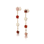 PASQUALE BRUNI carnelian, chalcedony, moonstone and diamond earrings in gold FIGLIA DEI FIORI