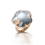 PASQUALE BRUNI onyx, moonstone and diamonds ring in gold TON JOLI LUNAIRE